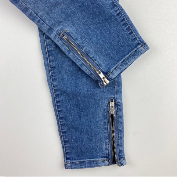 Free People Seamed Moto Button Fly Skinny Jeans 27 - Picture 9 of 15